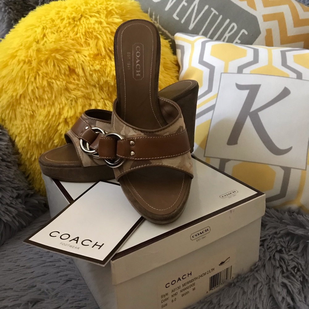 Coach wedge sandals